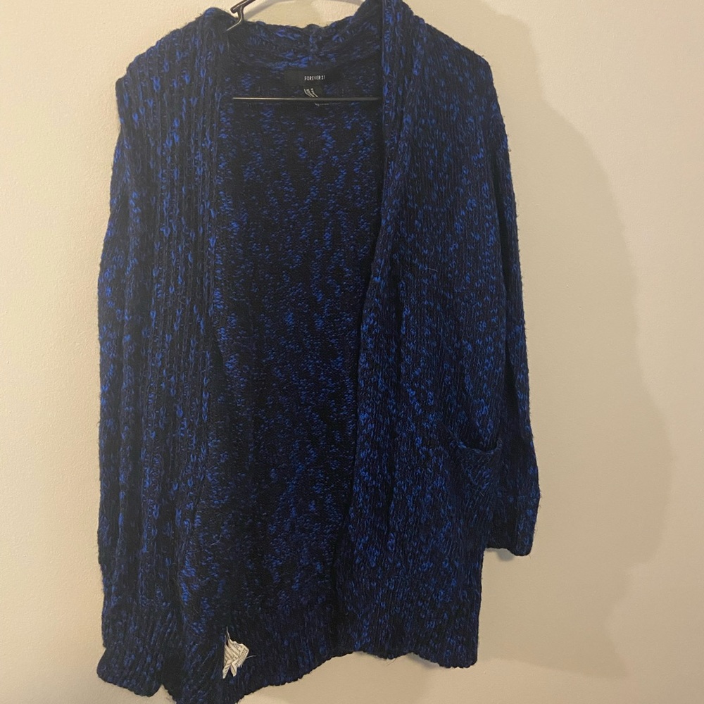 Forever 21 Blue & Black Cardigan